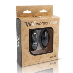 Womanvibe - Alsan Egg Telecommande Noir Silicone Noir